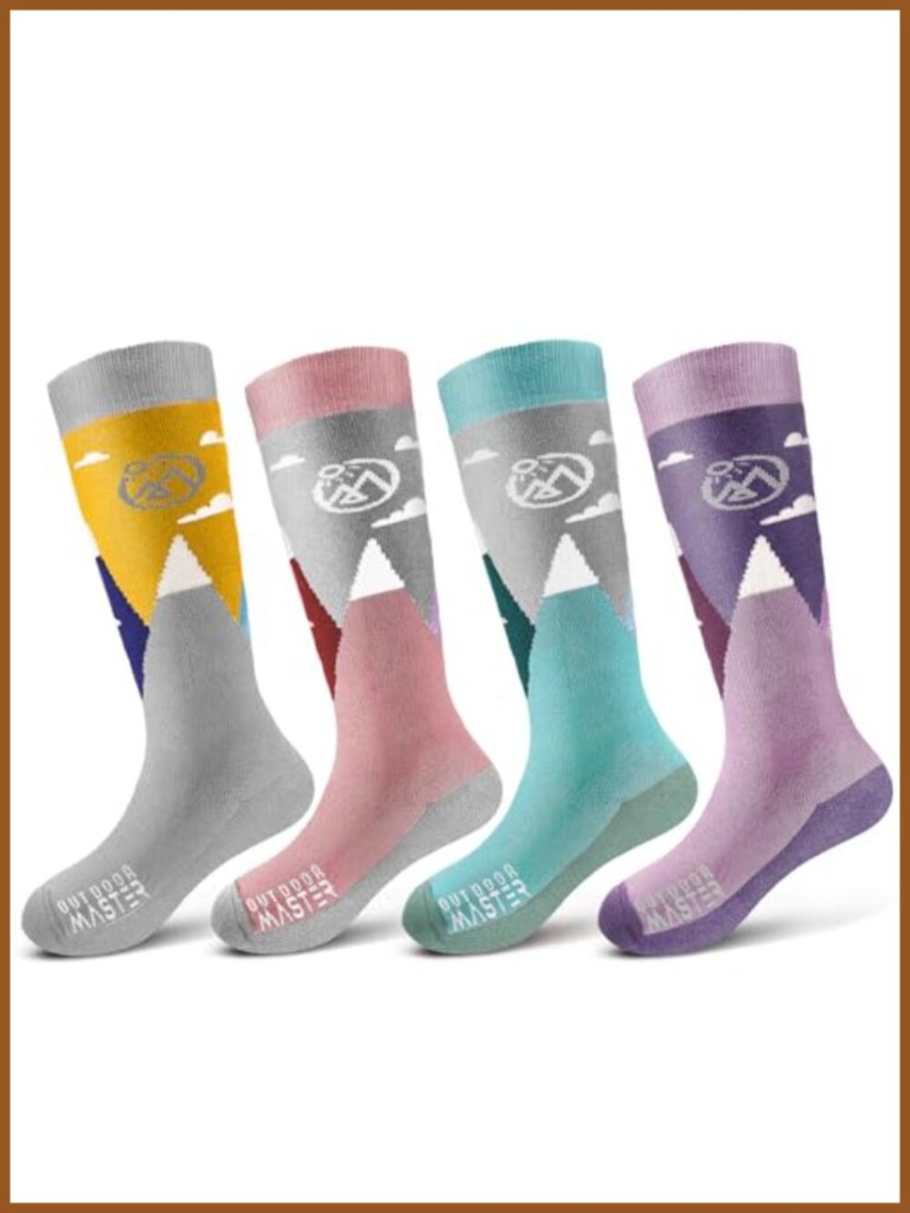 Merino Wool Ski Socks Thermal Winter Warm Over-the-Calf Kids